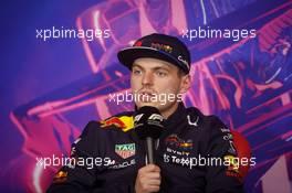 Max Verstappen (NLD) Red Bull Racing in the post qualifying FIA Press Conference. 18.06.2022. Formula 1 World Championship, Rd 9, Canadian Grand Prix, Montreal, Canada, Qualifying Day.