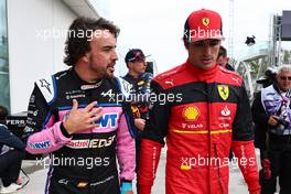 Fernando Alonso (ESP) Alpine F1 Team A522 and Carlos Sainz Jr (ESP) Ferrari F1-75. 18.06.2022. Formula 1 World Championship, Rd 9, Canadian Grand Prix, Montreal, Canada, Qualifying Day.
