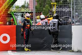 Sergio Perez (MEX) Red Bull Racing crashed out of qualifying. 18.06.2022. Formula 1 World Championship, Rd 9, Canadian Grand Prix, Montreal, Canada, Qualifying Day.
