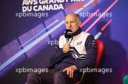 Franz Tost (AUT) AlphaTauri Team Principal in the FIA Press Conference. 18.06.2022. Formula 1 World Championship, Rd 9, Canadian Grand Prix, Montreal, Canada, Qualifying Day.