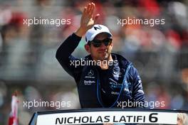 Nicholas Latifi (CDN) Williams Racing on the drivers parade. 19.06.2022. Formula 1 World Championship, Rd 9, Canadian Grand Prix, Montreal, Canada, Race Day.