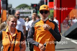 Lando Norris (GBR) McLaren and Sophie Ogg (GBR) McLaren Communications Director. 20.05.2022 Formula 1 World Championship, Rd 6, Spanish Grand Prix, Barcelona, Spain, Practice Day.