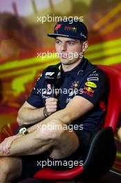 Max Verstappen (NLD) Red Bull Racing in the FIA Press Conference. 20.05.2022 Formula 1 World Championship, Rd 6, Spanish Grand Prix, Barcelona, Spain, Practice Day.