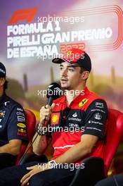 Charles Leclerc (MON) Ferrari in the FIA Press Conference. 20.05.2022 Formula 1 World Championship, Rd 6, Spanish Grand Prix, Barcelona, Spain, Practice Day.