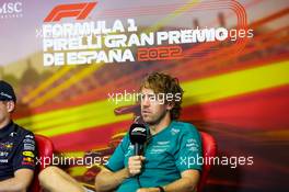 Sebastian Vettel (GER) Aston Martin F1 Team in the FIA Press Conference. 20.05.2022 Formula 1 World Championship, Rd 6, Spanish Grand Prix, Barcelona, Spain, Practice Day.