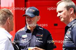 (L to R): David Domingo (ESP) FIA Steward with Adrian Newey (GBR) Red Bull Racing Chief Technical Officer and Paul Monaghan (GBR) Red Bull Racing Chief Engineer.  20.05.2022 Formula 1 World Championship, Rd 6, Spanish Grand Prix, Barcelona, Spain, Practice Day.