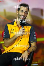 Daniel Ricciardo (AUS) McLaren in the FIA Press Conference. 20.05.2022 Formula 1 World Championship, Rd 6, Spanish Grand Prix, Barcelona, Spain, Practice Day.