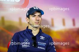 Nicholas Latifi (CDN) Williams Racing in the FIA Press Conference. 20.05.2022 Formula 1 World Championship, Rd 6, Spanish Grand Prix, Barcelona, Spain, Practice Day.