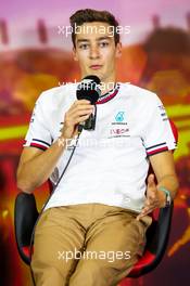 George Russell (GBR) Mercedes AMG F1 in the FIA Press Conference. 20.05.2022 Formula 1 World Championship, Rd 6, Spanish Grand Prix, Barcelona, Spain, Practice Day.
