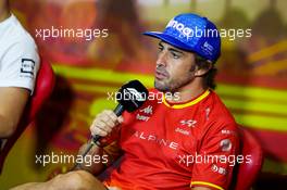 Fernando Alonso (ESP) Alpine F1 Team in the FIA Press Conference. 20.05.2022 Formula 1 World Championship, Rd 6, Spanish Grand Prix, Barcelona, Spain, Practice Day.