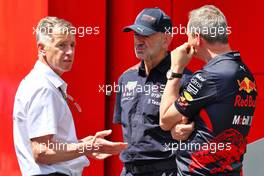 (L to R): David Domingo (ESP) FIA Steward with Adrian Newey (GBR) Red Bull Racing Chief Technical Officer and Paul Monaghan (GBR) Red Bull Racing Chief Engineer. 20.05.2022 Formula 1 World Championship, Rd 6, Spanish Grand Prix, Barcelona, Spain, Practice Day.