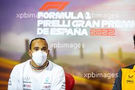 Lewis Hamilton (GBR) Mercedes AMG F1 in the FIA Press Conference. 20.05.2022 Formula 1 World Championship, Rd 6, Spanish Grand Prix, Barcelona, Spain, Practice Day.