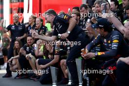 Christian Horner (GBR) Red Bull Racing Team Principal at the post race team 1-2 celebration. 22.05.2022. Formula 1 World Championship, Rd 6, Spanish Grand Prix, Barcelona, Spain, Race Day.