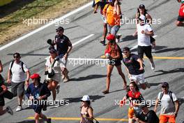 Circuit atmosphere - fans invade the circuit to head to the podium at the end of the race. 22.05.2022. Formula 1 World Championship, Rd 6, Spanish Grand Prix, Barcelona, Spain, Race Day.
