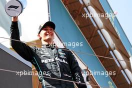 George Russell (GBR) Mercedes AMG F1 celebrates his third position on the podium. 22.05.2022. Formula 1 World Championship, Rd 6, Spanish Grand Prix, Barcelona, Spain, Race Day.