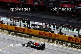 Race winner Max Verstappen (NLD) Red Bull Racing RB18 at the end of the race. 22.05.2022. Formula 1 World Championship, Rd 6, Spanish Grand Prix, Barcelona, Spain, Race Day.