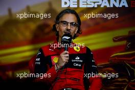 Laurent Mekies (FRA) Ferrari Sporting Director in the FIA Press Conference. 21.05.2022. Formula 1 World Championship, Rd 6, Spanish Grand Prix, Barcelona, Spain, Qualifying Day.