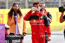 Pole sitter Charles Leclerc (MON) Ferrari in qualifying parc ferme. 21.05.2022. Formula 1 World Championship, Rd 6, Spanish Grand Prix, Barcelona, Spain, Qualifying Day.