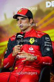 Carlos Sainz Jr (ESP) Ferrari, in the post qualifying FIA Press Conference. 21.05.2022. Formula 1 World Championship, Rd 6, Spanish Grand Prix, Barcelona, Spain, Qualifying Day.