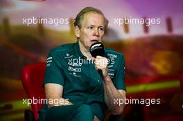 Andrew Green (GBR) Aston Martin F1 Team Technical Director in the FIA Press Conference. 21.05.2022. Formula 1 World Championship, Rd 6, Spanish Grand Prix, Barcelona, Spain, Qualifying Day.