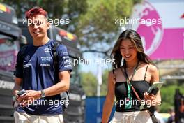 (L to R): Alexander Albon (THA) Williams Racing with his girlfriend Muni Lily He (CHN) Professional Golfer. 22.07.2022. Formula 1 World Championship, Rd 12, French Grand Prix, Paul Ricard, France, Practice Day.