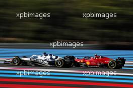 Pierre Gasly (FRA) AlphaTauri AT03 and Carlos Sainz Jr (ESP) Ferrari F1-75. 22.07.2022. Formula 1 World Championship, Rd 12, French Grand Prix, Paul Ricard, France, Practice Day.
