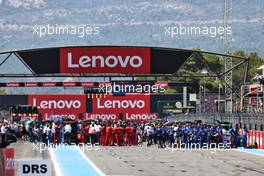 The grid before the start of the race. 24.07.2022. Formula 1 World Championship, Rd 12, French Grand Prix, Paul Ricard, France, Race Day.