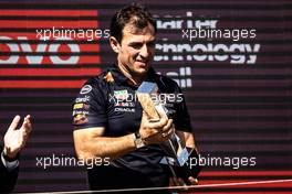 Pierre Wache (FRA) Red Bull Racing Technical Director celebrates on the podium. 24.07.2022. Formula 1 World Championship, Rd 12, French Grand Prix, Paul Ricard, France, Race Day.