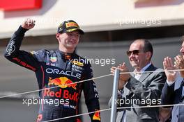 Race winner Max Verstappen (NLD) Red Bull Racing celebrates on the podium. 24.07.2022. Formula 1 World Championship, Rd 12, French Grand Prix, Paul Ricard, France, Race Day.