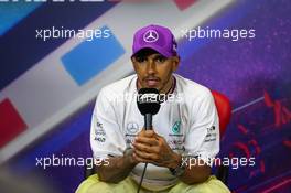 Lewis Hamilton (GBR) Mercedes AMG F1 in the post race FIA Press Conference. 24.07.2022. Formula 1 World Championship, Rd 12, French Grand Prix, Paul Ricard, France, Race Day.