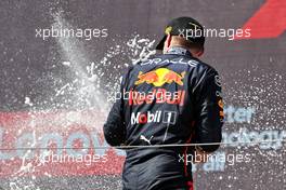 Race winner Max Verstappen (NLD) Red Bull Racing celebrates on the podium. 24.07.2022. Formula 1 World Championship, Rd 12, French Grand Prix, Paul Ricard, France, Race Day.