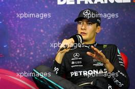 George Russell (GBR) Mercedes AMG F1 in the post race FIA Press Conference. 24.07.2022. Formula 1 World Championship, Rd 12, French Grand Prix, Paul Ricard, France, Race Day.