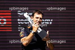 Pierre Wache (FRA) Red Bull Racing Technical Director celebrates on the podium. 24.07.2022. Formula 1 World Championship, Rd 12, French Grand Prix, Paul Ricard, France, Race Day.