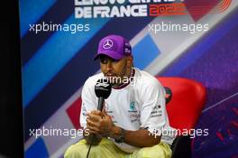 Lewis Hamilton (GBR) Mercedes AMG F1 in the post race FIA Press Conference. 24.07.2022. Formula 1 World Championship, Rd 12, French Grand Prix, Paul Ricard, France, Race Day.