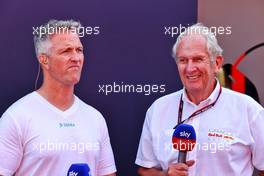 (L to R): Ralf Schumacher (GER) with Dr Helmut Marko (AUT) Red Bull Motorsport Consultant. 23.07.2022. Formula 1 World Championship, Rd 12, French Grand Prix, Paul Ricard, France, Qualifying Day.