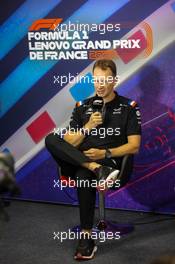 Laurent Rossi (FRA) Alpine Chief Executive Officer in the FIA Press Conference. 23.07.2022. Formula 1 World Championship, Rd 12, French Grand Prix, Paul Ricard, France, Qualifying Day.