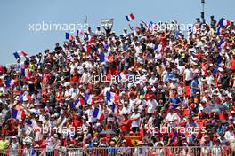 Circuit atmosphere fans in the grandstand. 24.07.2022. Formula 1 World Championship, Rd 12, French Grand Prix, Paul Ricard, France, Race Day.