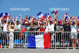 Circuit atmosphere - fans in the grandstand. 24.07.2022. Formula 1 World Championship, Rd 12, French Grand Prix, Paul Ricard, France, Race Day.