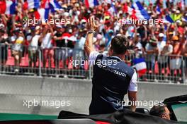 Pierre Gasly (FRA) AlphaTauri on the drivers parade. 24.07.2022. Formula 1 World Championship, Rd 12, French Grand Prix, Paul Ricard, France, Race Day.