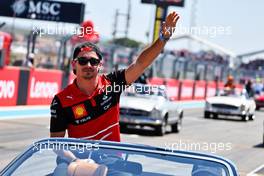 Charles Leclerc (MON) Ferrari on the drivers parade. 24.07.2022. Formula 1 World Championship, Rd 12, French Grand Prix, Paul Ricard, France, Race Day.