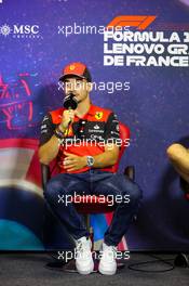 Charles Leclerc (MON) Ferrari in the FIA Press Conference. 21.07.2022. Formula 1 World Championship, Rd 12, French Grand Prix, Paul Ricard, France, Preparation Day.