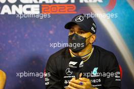 Lewis Hamilton (GBR) Mercedes AMG F1 in the FIA Press Conference. 21.07.2022. Formula 1 World Championship, Rd 12, French Grand Prix, Paul Ricard, France, Preparation Day.