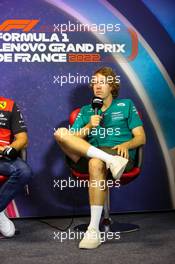 Sebastian Vettel (GER) Aston Martin F1 Team in the FIA Press Conference. 21.07.2022. Formula 1 World Championship, Rd 12, French Grand Prix, Paul Ricard, France, Preparation Day.