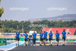 Mick Schumacher (GER) Haas F1 Team walks the circuit with the team. 21.07.2022. Formula 1 World Championship, Rd 12, French Grand Prix, Paul Ricard, France, Preparation Day.
