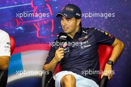 Sergio Perez (MEX) Red Bull Racing in the FIA Press Conference. 21.07.2022. Formula 1 World Championship, Rd 12, French Grand Prix, Paul Ricard, France, Preparation Day.