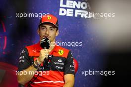 Charles Leclerc (MON) Ferrari in the FIA Press Conference. 21.07.2022. Formula 1 World Championship, Rd 12, French Grand Prix, Paul Ricard, France, Preparation Day.