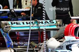 Mercedes AMG F1 W13 rear wing. 01.07.2022. Formula 1 World Championship, Rd 10, British Grand Prix, Silverstone, England, Practice Day.