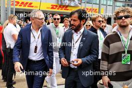 (L to R): Stefano Domenicali (ITA) Formula One President and CEO with Mohammed Bin Sulayem (UAE) FIA President on the grid. 03.07.2022. Formula 1 World Championship, Rd 10, British Grand Prix, Silverstone, England, Race Day.