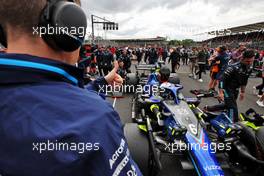 Nicholas Latifi (CDN) Williams Racing FW44 on the grid. 03.07.2022. Formula 1 World Championship, Rd 10, British Grand Prix, Silverstone, England, Race Day.