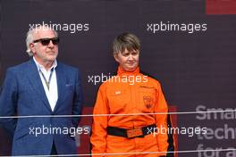 Dave Richards with Nadine Lewis. 03.07.2022. Formula 1 World Championship, Rd 10, British Grand Prix, Silverstone, England, Race Day.